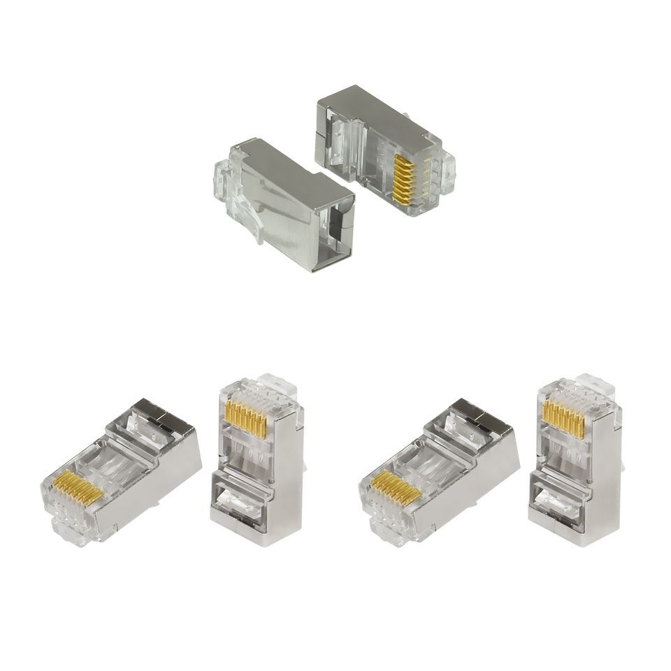 Frisby Fnw-rj4522n 100 Lu Paket Rj45 Ftp Cat6 Metal Konnektor