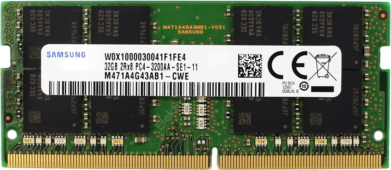 32 Gb Ddr4 3200mhz Samsung Cl22 1.2v Sodimm Kutusuz (m471a4g43ab1-cwe)