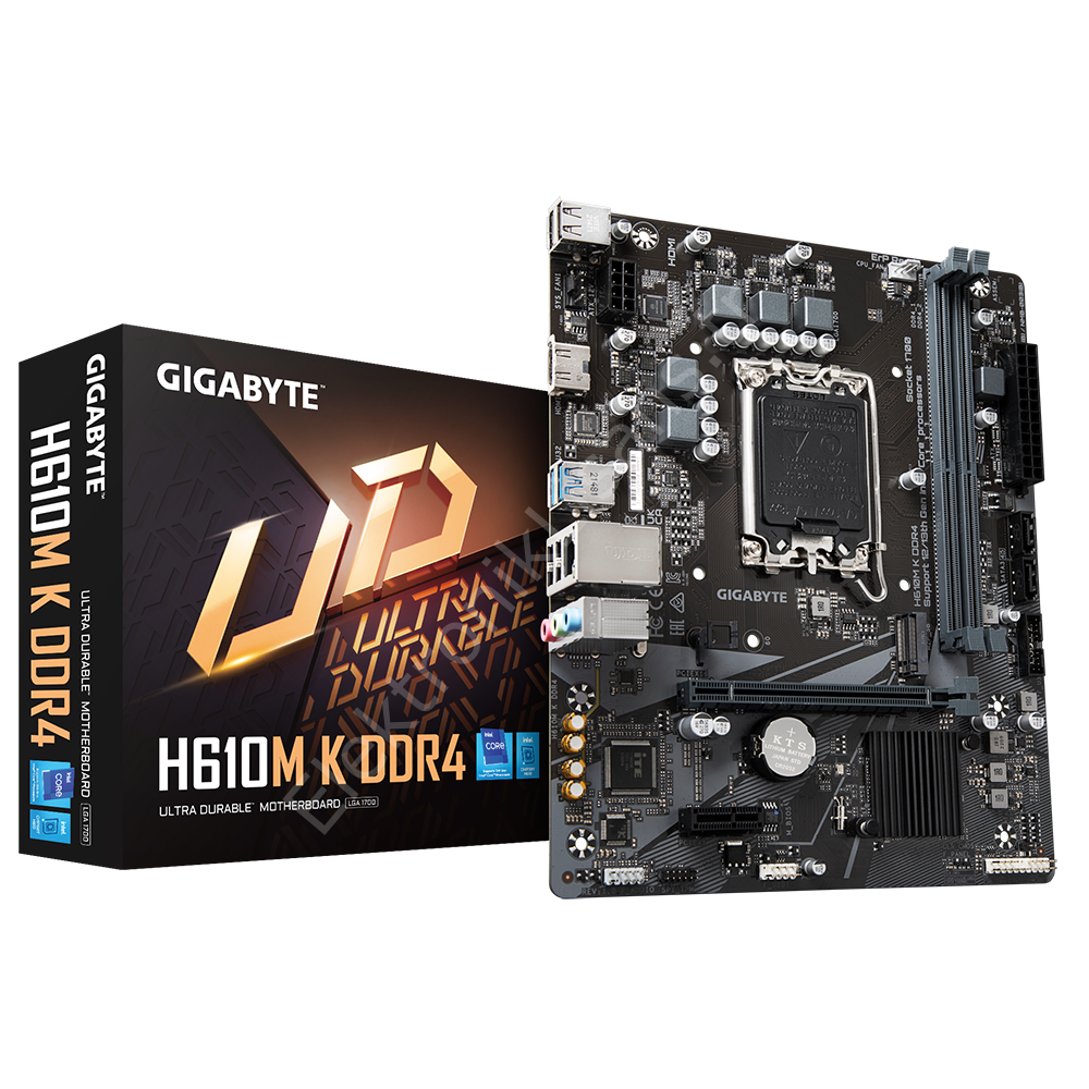 Gigabyte H610M-K DDR4 1700P DDR4 Ses GLAN HDMI SATA3 USB3.2 mATX