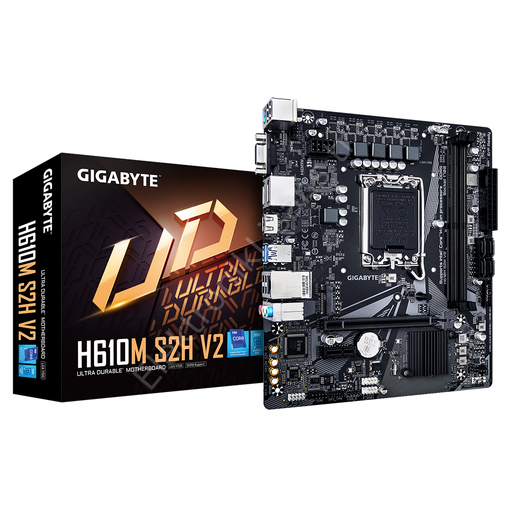 Gigabyte H610M-S2H-V2-DDR5 1700P DDR5 Ses GLAN DP/HDMI/D-Sub SATA3 USB3.2 mATX