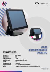 Quatronic P155-d İ5 3.nesil 8gb Ram 128gb Ssd 15'' Dokunmatik Pos Pc