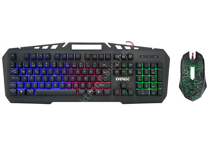 Everest Kmx-99 Gaming Usb Kablolu Q Klavye Mouse Set Siyah