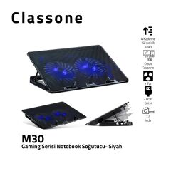 Classone M30 2xfan 2xusb 4xyukseklik 14'' 17'' Gaming Notebook Sogutucu Siyah