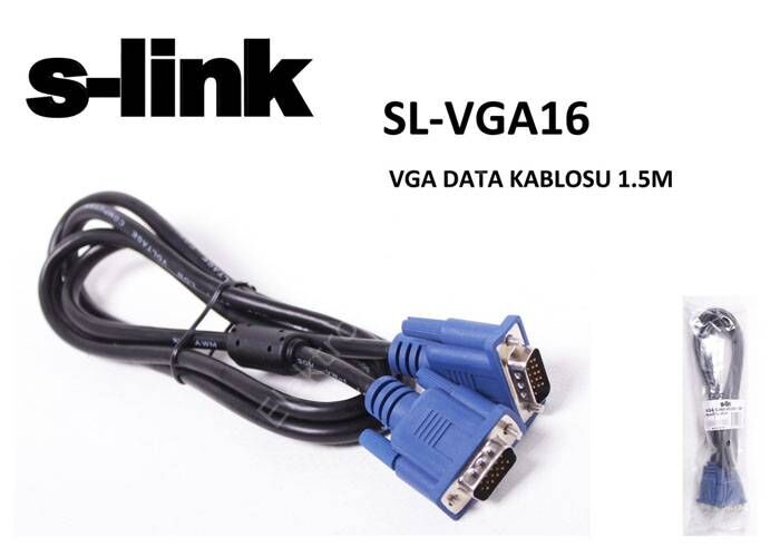 S-Link Sl-Vga16 1.5mt Vga Data Kablo