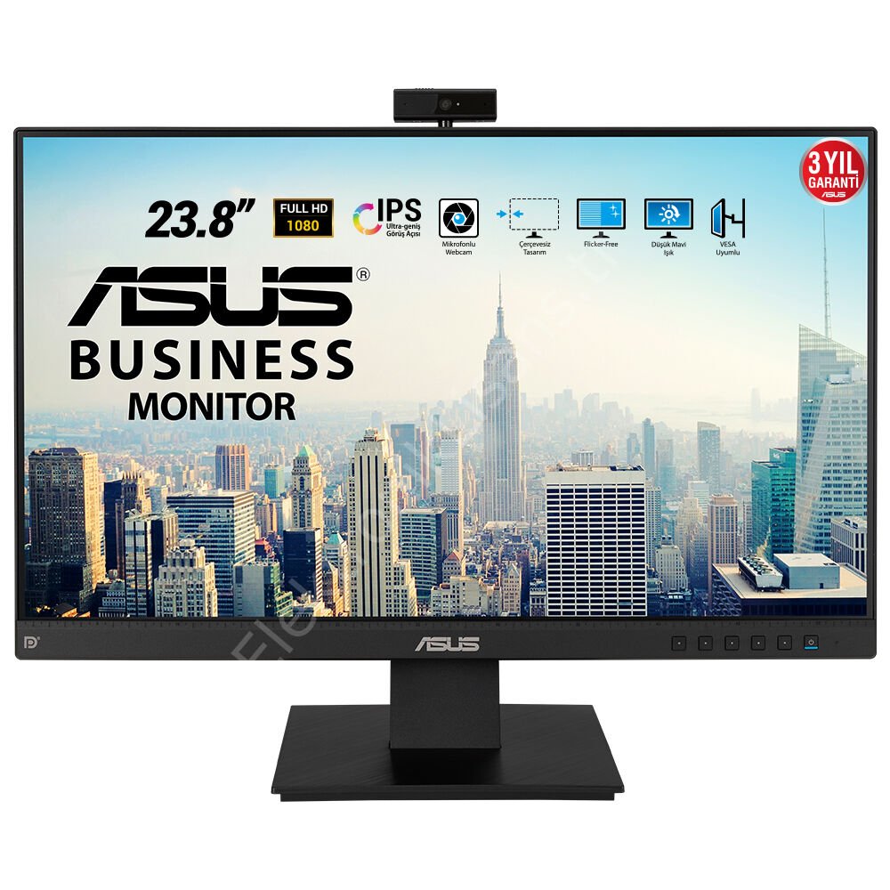 Asus 23.8'' Pro BE24EQK 1920x1080 IPS 5ms DP/HDMI/VGA Siyah +VESA+Speaker+Webcam