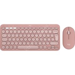 Logitech Pebble Kablosuz Q Klavye Mouse Set Pudra Pembe