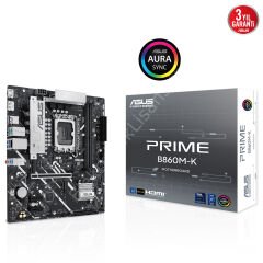 Asus Prime B860M-K 1851P DDR5 Ses Glan DP/HDMI SATA3 USB3.2 mATX