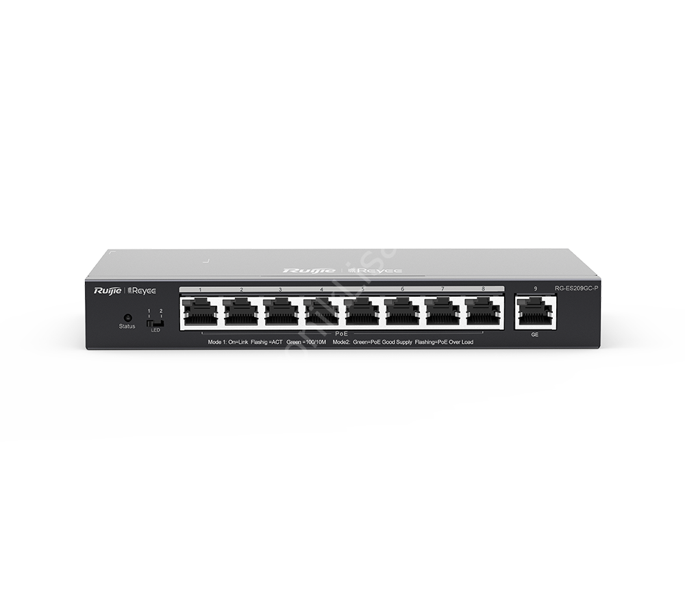 Ruijie Reyee RG-ES209GC-P 9 Port 10/100/1000 8xPoE 120W Yönetilebilir Switch