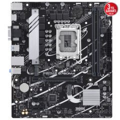 Asus Prime B760M-K 1700P DDR5 Ses Glan VGA/HDMI SATA3 USB3.2 mATX