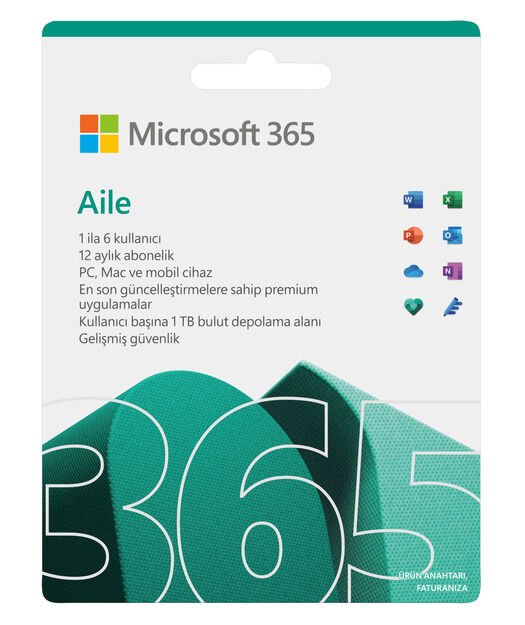 Microsoft 365 Aile - Elektronik Lisans