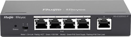 Ruijie Reyee RG-ES205GC-P 5 Port 10/100/1000 4xPoE 54W Yönetilebilir Switch