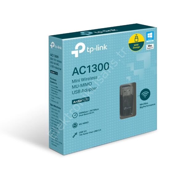 Tp-Link Archer T3U AC1300 Dual Band Mini MU-MIMO USB Adaptör