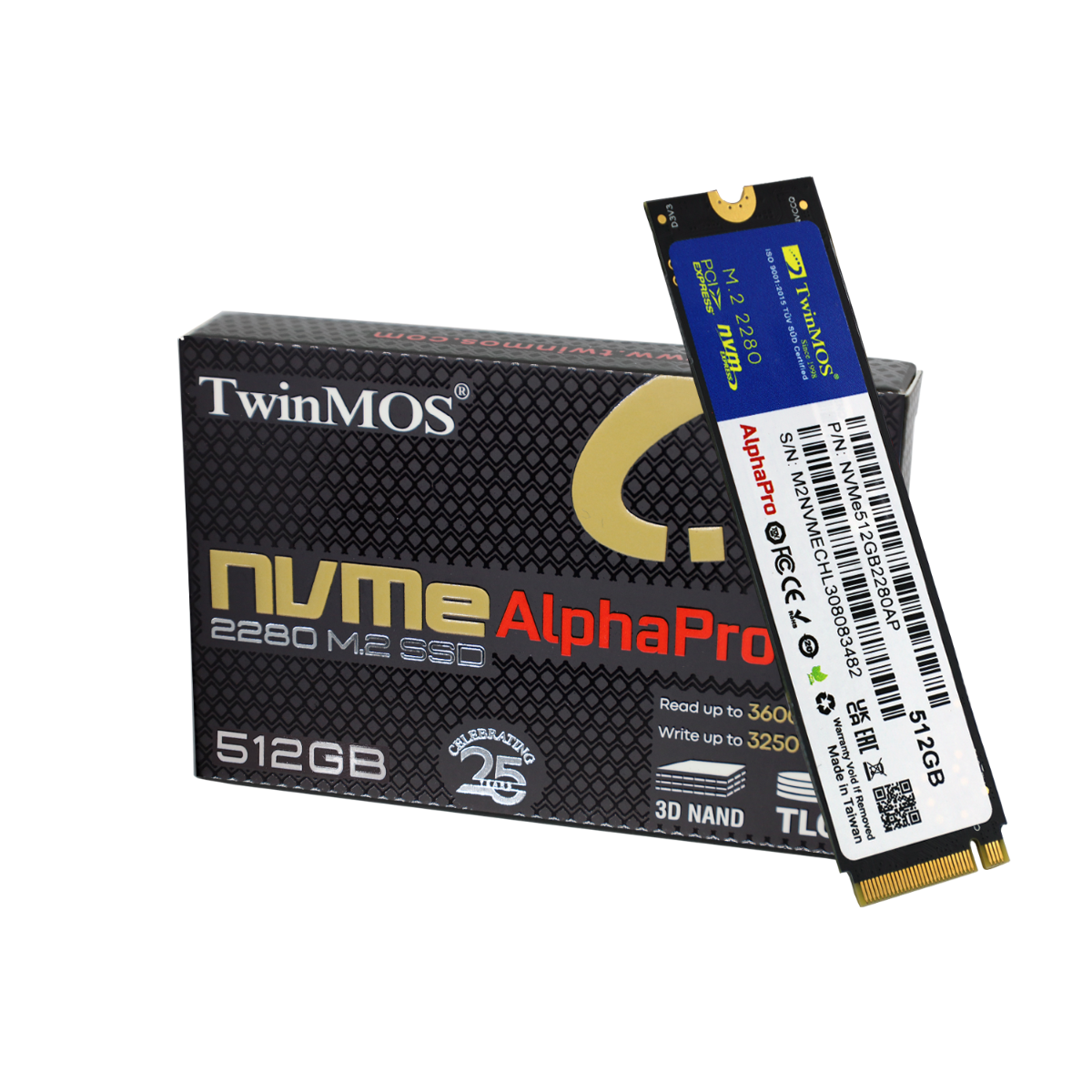 Twinmos 512 Gb Nvme Ssd 3600/3250 (nvme512gb2280ap)