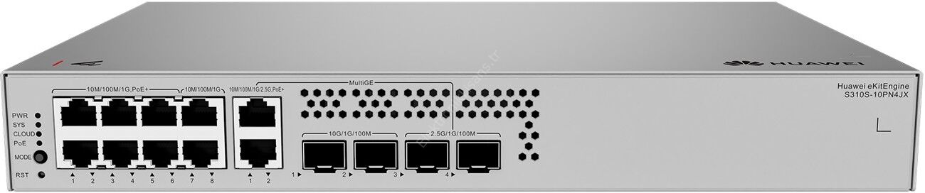 Huawei eKit S310S-10PN4JX 8x Gigabit 6x PoE 128W +2x10GE +2x2.5GE SFP Yönetilir