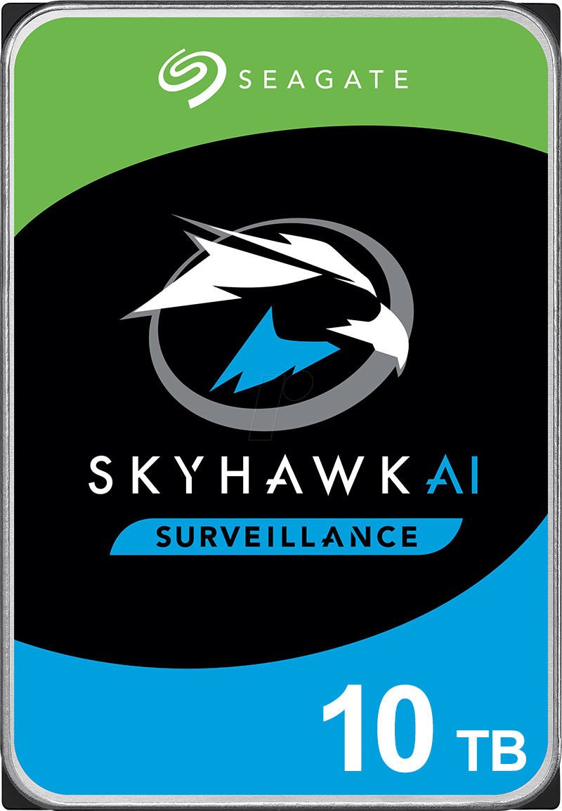 Seagate Skyhawk Ai 10 Tb 7200rpm 256mb Sata3 550tb/y Rv 7/24 (st10000ve001)