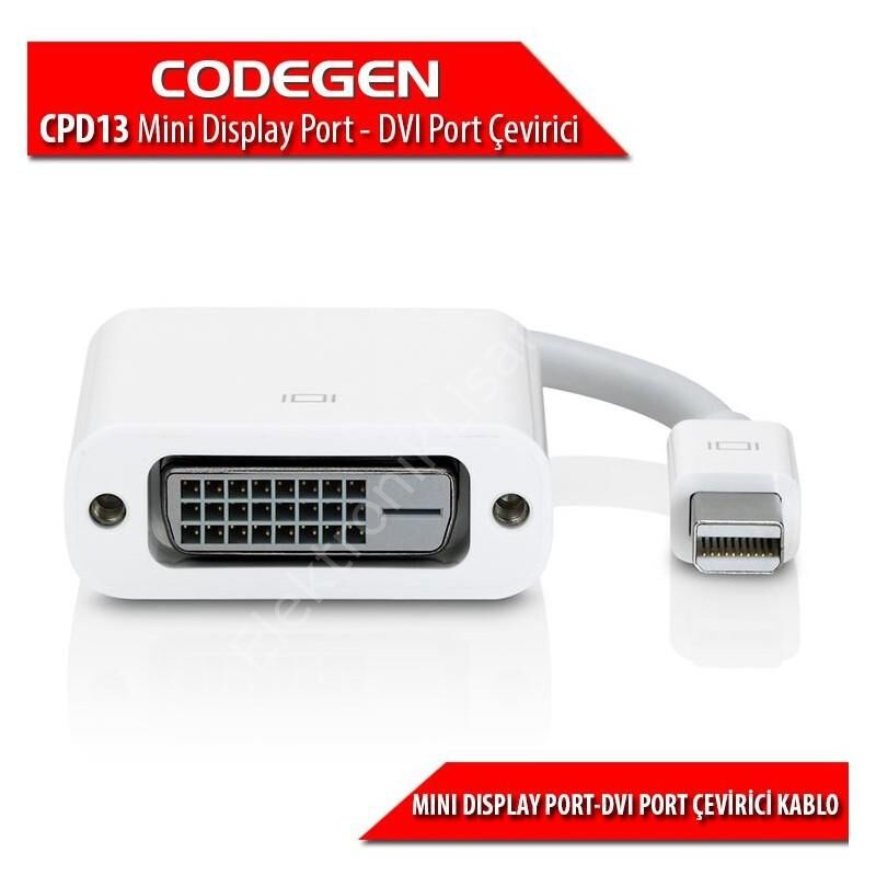 Codegen (CPD13) Mini Display Port to DVI Dönüştürücü