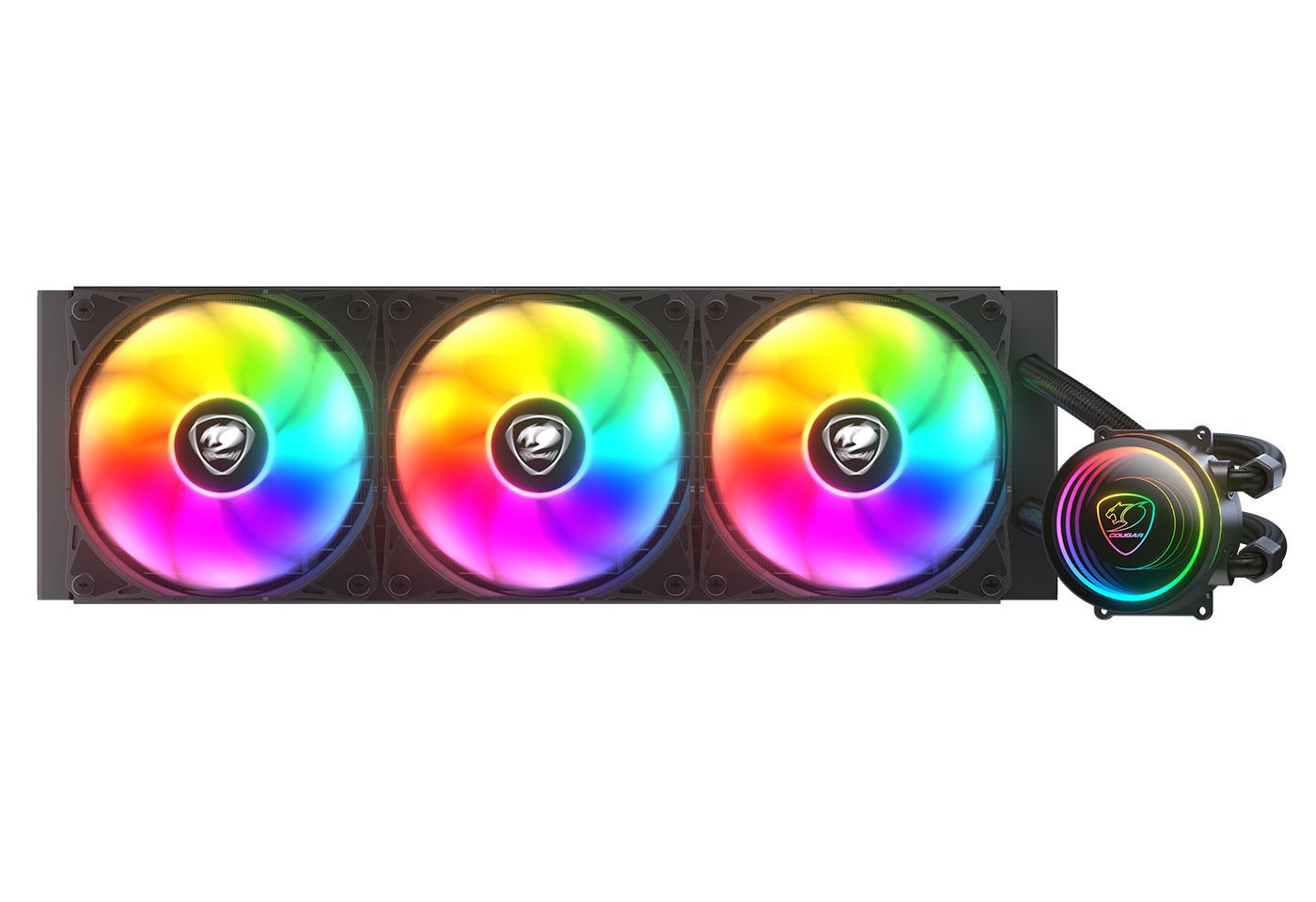 Cougar Poseidon Elite 360 3x12cm Fan Sivi Sogutucu Siyah (cgr-psdelrgb-b-360)