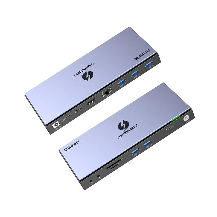 Qgeem (qg-t4801) 5xusb3.0/lan/hdmi/3xthundebolt 60w Pd/sd-tf/audio Docing Statio