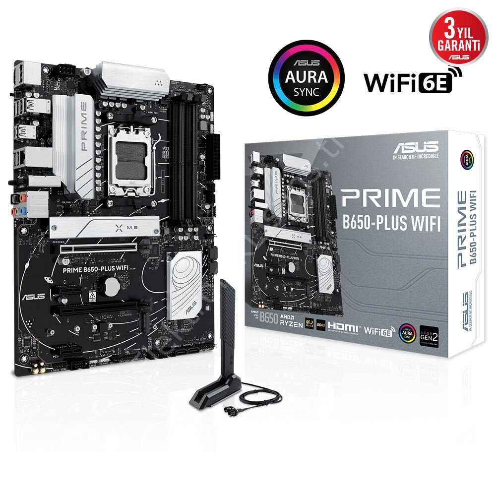 Asus Prime B650-Plus Wifi AM5 DDR5 Ses Glan DP/HDMI SATA3 USB3.2 ATX