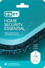 Eset Home Security Essential 3 Kullanıcı 1 Yıl Kutu Lisans