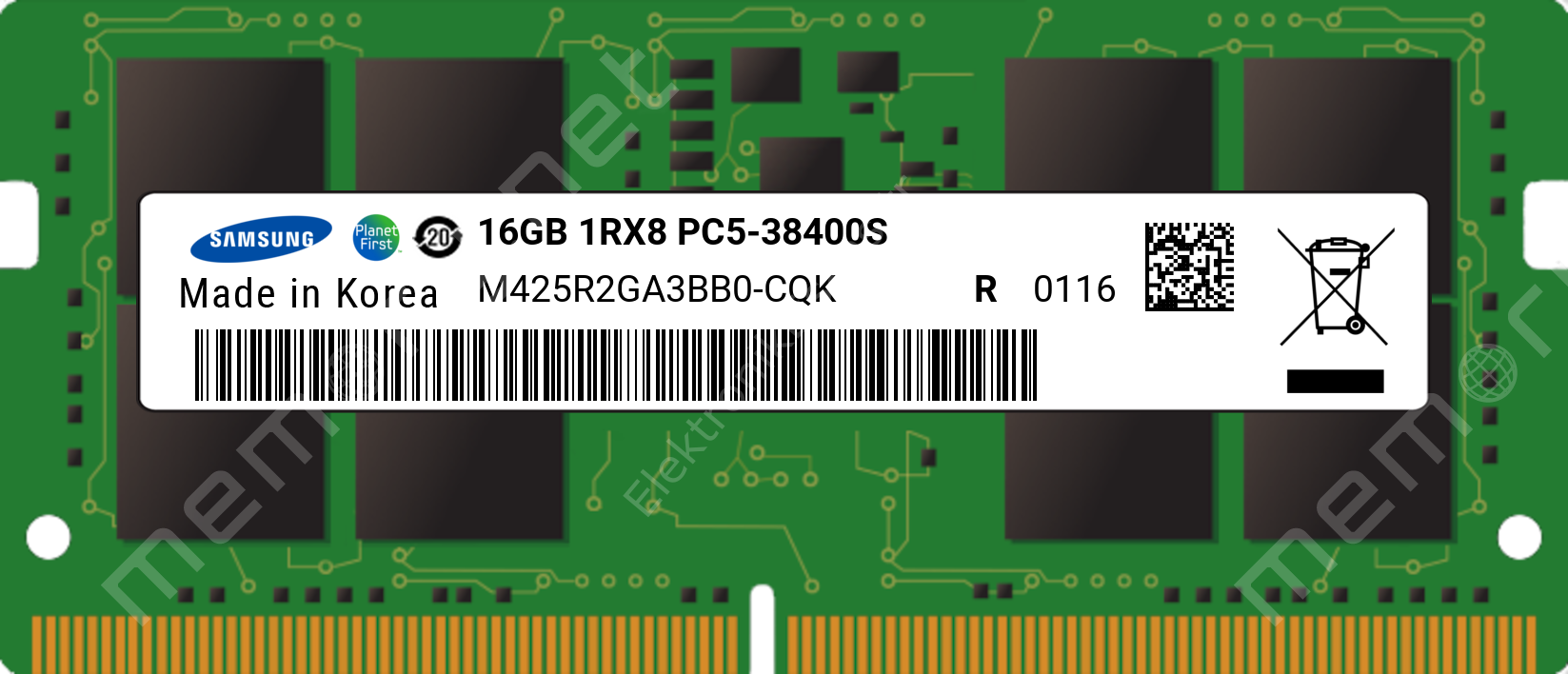 16 Gb Ddr5 5600mhz Samsung Sodimm (M425r2ga3bbo-Cwmom)