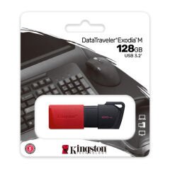 128 Gb Usb3.2 Kingston Data Traveler Exodia M Siyah/kirmizi (dtxm/128gb)