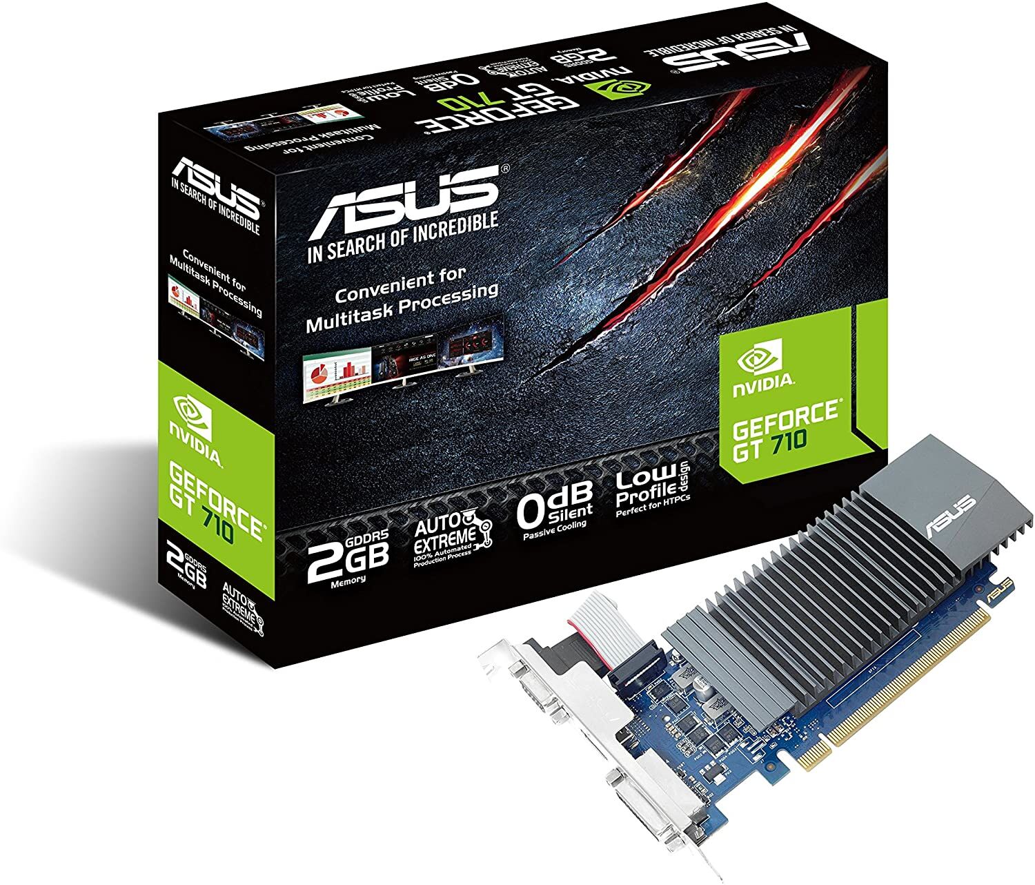 Asus Gt710 2gb Gddr5 64bit Hdmi/dvi/vga (gt710-sl-2gd5-brk-evo)