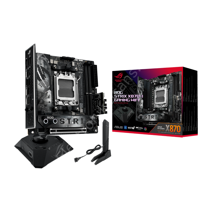 Asus Rog Strix X870-I Gaming Wifi Am5 DDR5 Ses Glan Hdmi/Usb Sata3 Usb3.2 Mitx