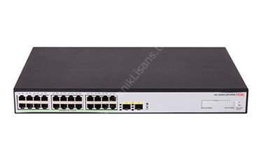 H3C S1600V2-26P-HPWR 24 Port 10/100/1000 370W PoE +2SFP Yönetilebilir Switch