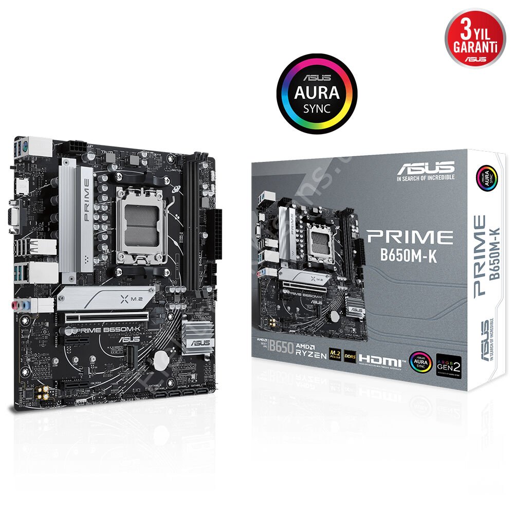 Asus Prime B650m-k Am5 Ddr5 Ses Glan Hdmi/vga Sata3 Usb3.2 Matx