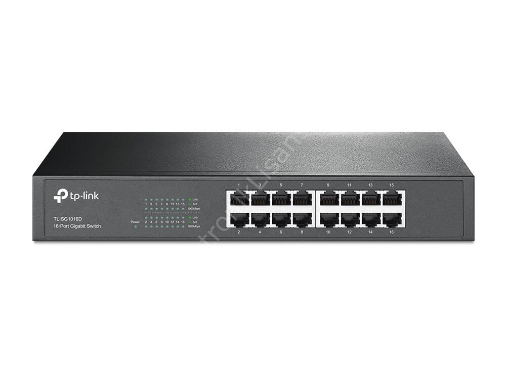 Tp-link Tl-sg1016d 16 Port 10/100/1000 Yonetilemez 1u Metal Kasa Switch