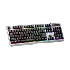 Lecoo Kb121 Usb Kablolu Makro Tuslu Rgb Turkce Q Mekanik Gaming Klavye Metal Gri