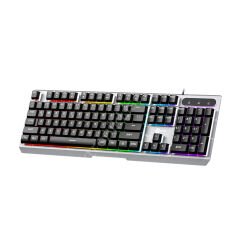 Lecoo Kb121 Usb Kablolu Makro Tuslu Rgb Turkce Q Mekanik Gaming Klavye Metal Gri