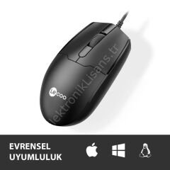 Lecoo Ms101 Usb Kablolu Mouse Siyah