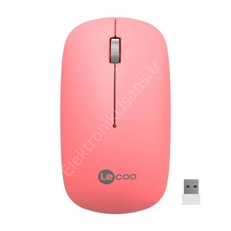 Lecoo Ws214 Usb Kablosuz Mouse Pembe