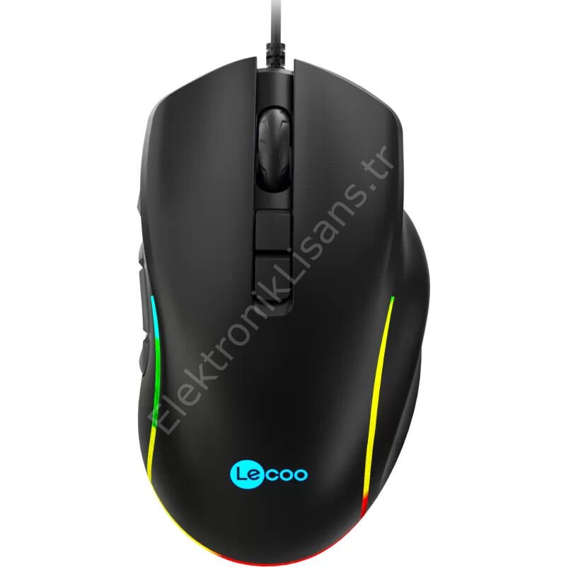 Lecoo Ms140 Kablolu Rgb Makro Tuslu Optik Gaming Mouse Siyah