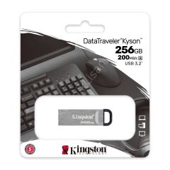 256 Gb Usb3.2 Kingston Datatraveler Kyson Siyah/gri (dtkn/256gb)