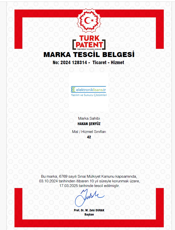 Marka Tescil Belgesi 1